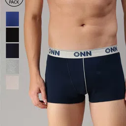ONN Men Pack Of 6 Solid Assorted Trunks-53