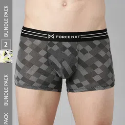 Force NXT Men Pack Of 2 Assorted Cotton Trunks FS-21P-PRINT3-PRINT4-PO2-30