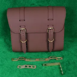 MEYOU-Bullet Side Bag Brown Back Seat Rectangle Bag Made In India Saddle Bag Brown Leather Motorbike Saddlebag-picture-16