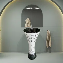 Premium Quality Luxurious Stand Basin One Piece Wash Basin 102 Pedestal Basin-image-40