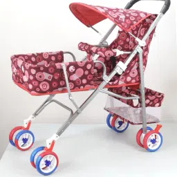 Newborn Baby Pram Stroller, 3-Position Adjustable Seat & Canopy, Bassinet, Pram-24