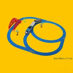 ADKD Kids Train & Track Set With Changeable Tracks Over Bridge Tunnel image 5