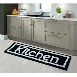 AEROHAVEN Black & White Textured 1850 GSM Anti Slip Floor Runner-15