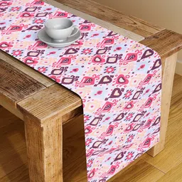 Alina decor Red & Brown Digital Printed Table Runner-30