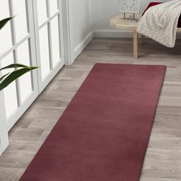 OBSESSIONS Soft Shaggy Mauve Bedside Floor Runner-45