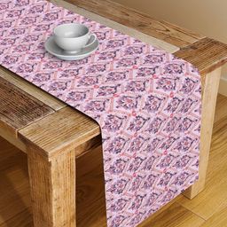 Alina decor Pink & Purple Ethnic Motifs Digital Printed Table Runner-image-98