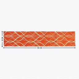 Home Centre Brown Printed Rectangular Table Runner image 3
