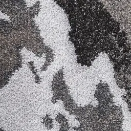 OBSESSIONS Grey & Cream Coloured Abstract Anti-Static Rectangular Floor Runner image 3