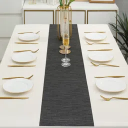 HOKIPO Black Rectangular Table Runner image 4