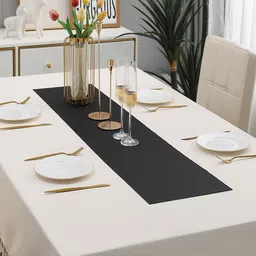 HOKIPO Black Rectangular Table Runner image 3