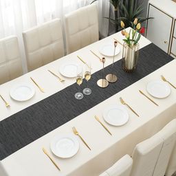 HOKIPO Black Rectangular Table Runner image 3