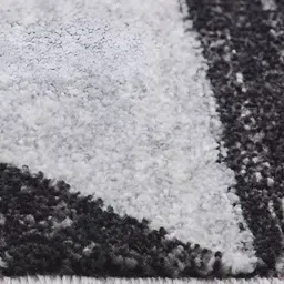 OBSESSIONS Charcoal & Off White Geometric-Printed Anti-Static Floor Runner image 3