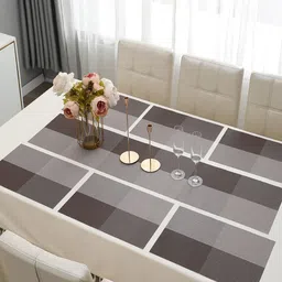 HOKIPO 7 Pieces Colourblocked Tablemats with Table Runner image 3