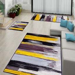 Athom Trendz Pack of 3 Anti Slip Printed Doormat Runner & Carpet Set-30