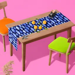 ArtzFolio Blue Geometric Printed Rectangular Table Runner image 1