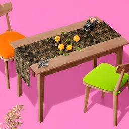 ArtzFolio Brown & Green Digital Printed Table Runner image 1