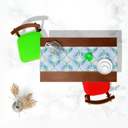 ArtzFolio Printed Dining Table Runner image 1