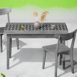 ArtzFolio Grey & White Abstract Dining Center Table Runner image 1