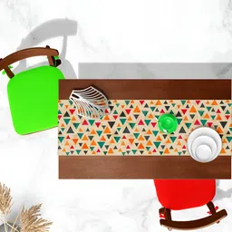 ArtzFolio Beige & Green Digital Printed Table Runner image 1
