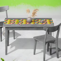 ArtzFolio Yellow & Green Digital Printed Table Runner image 1