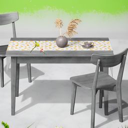ArtzFolio White Orange Center Dining Table Runner image 1
