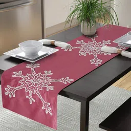 Alina decor Pink & White Embroidered Table Runners-43