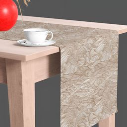 ArtzFolio Brown & White Digital Printed Table Runner image 2