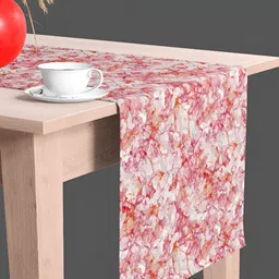 ArtzFolio Red & Grey Abstract Printed Table Runner image 1