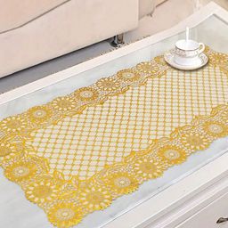 LooMantha Yellow Self Design Table Runners image 2