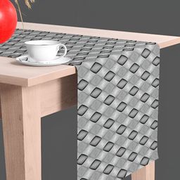 ArtzFolio Grey Geometric Printed Table Runner image 2