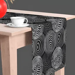ArtzFolio Grey Geometric Dining Canter Table Runner image 2