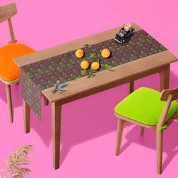 ArtzFolio Brown & Yellow Digital Printed Table Runner image 3