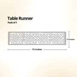 Peepul Tree Red & Blue Block Printed Pure Cotton Table Runner image 4