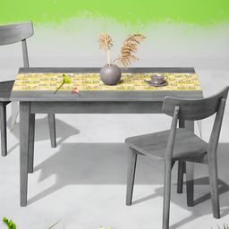 ArtzFolio Yellow & Green Quirky Printed Dining Centre Table Runner image 4