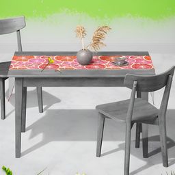 ArtzFolio Pink & Orange Colored Digital Printed Table Runner image 4