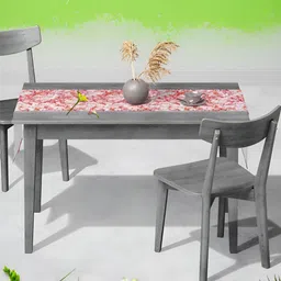 ArtzFolio Red & Grey Abstract Printed Table Runner image 4