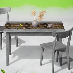 ArtzFolio Brown & Green Digital Printed Table Runner image 4