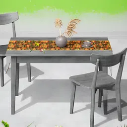 ArtzFolio Orange-Coloured Printed Edge To Edge Table Runner image 4