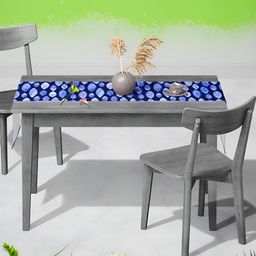ArtzFolio Blue & White Abstract Printed Table Runner for Dining & Center Table image 4