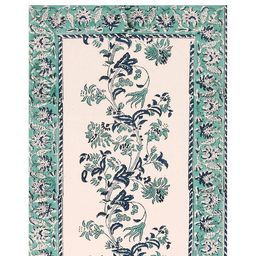 Clasiko Green & White Block Printed Rectangle Runners image 4