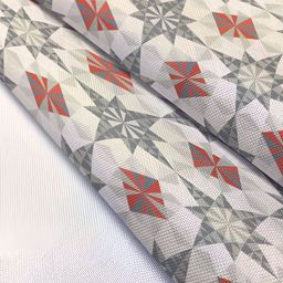 ArtzFolio White & Red Geometric-Printed Edge To Edge Table Runner image 5