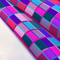 ArtzFolio Blue & Pink Geometric Printed Rectangular Table Runner image 5