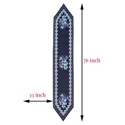 LooMantha Blue & White Printed Table Runner image 5