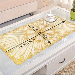 LooMantha Beige & White Printed Table Runner image 4