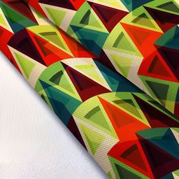 ArtzFolio Green & Red Geometric Digital Printed Table Runner image 5