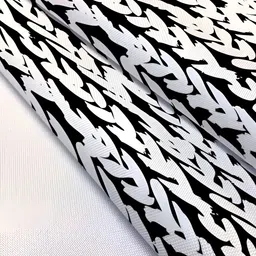 ArtzFolio Black & White Abstract Printed Table Runner image 5
