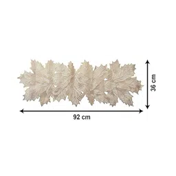 Kuber Industries Golden Leaf Design Table Runner image 5