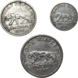 Set of Quarter, Half & One Rupee Coins Tiger Issue Modern Coin Collection-28