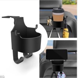 Car Multipurpose Holder Backseat Organizer Mobile Cupholder with Headrest Hooks Car Single Pocket-image-53