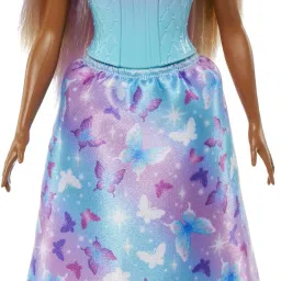 Royal Doll with Purple-Highlighted Hair, Butterfly-Print Skirt and Accessories-image-87